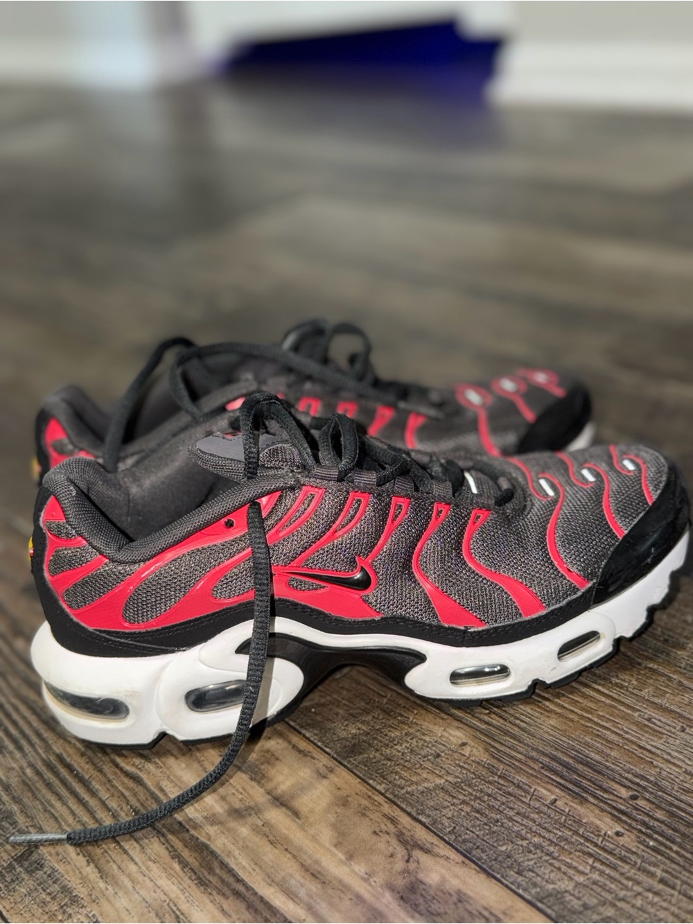 Kids Black and Red Athletic Sneakers